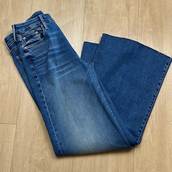 MOTHER The Roller High Rise Wide Leg Jeans in Riding the Cliffside, SIZE 32 1187 - Picture 7 of 11